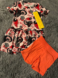 Harley Peplum & Biker Short Set