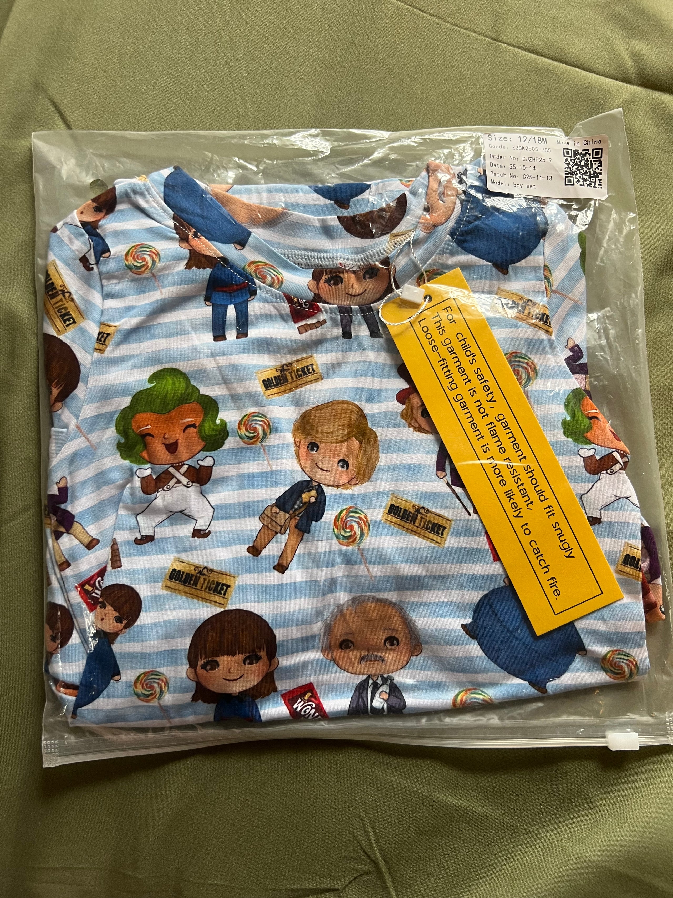Willy Wonka Long Sleeve & Pants