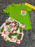 Boujee Dill Pickle Pocket Tee & Drawstring Shorts