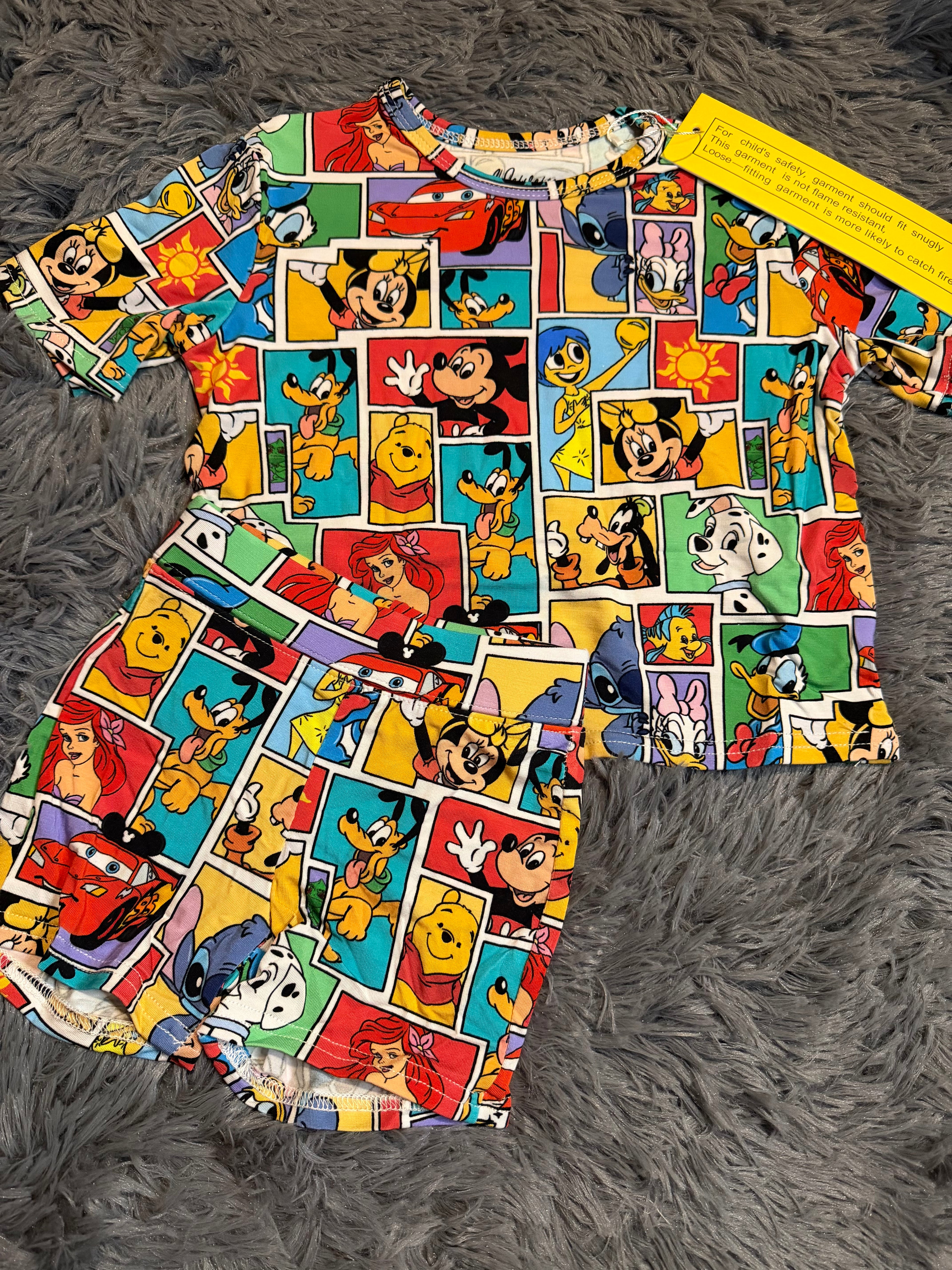 Disney Character Boxy Tee & Shorts