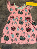 Drink Up Cowgirls Bow Back Twirl Dress