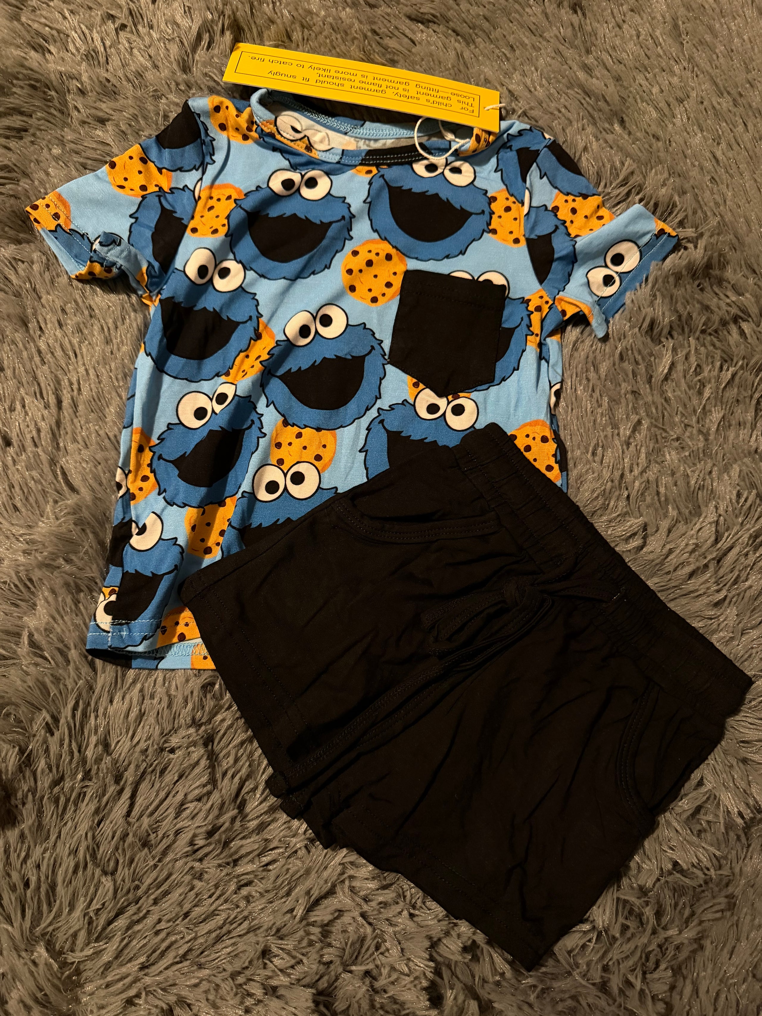 Cookie Monster Pocket Tee & Shorts