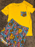 Dragon Tales Pocket Tee & Drawstring Shorts